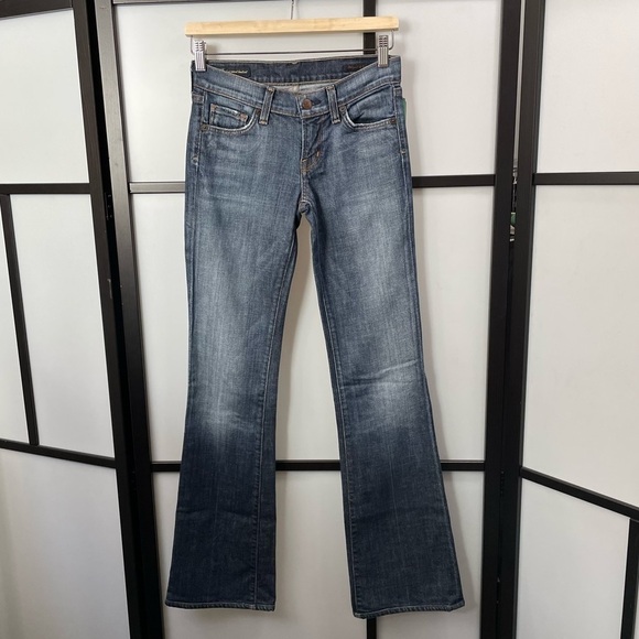 𝅺[25] Citizens of Humanity Kelly #001 Stretch Low-Waist Bootcut Dark Ombre Wash - Picture 2 of 15